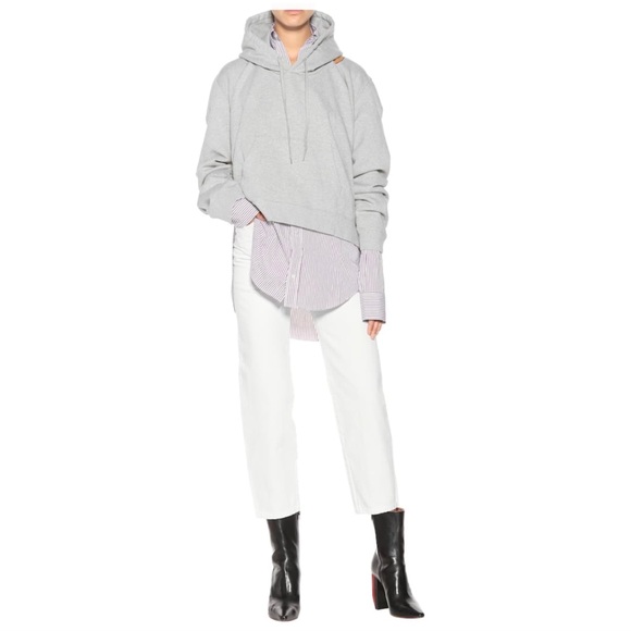 Vetements Tops - Vetements logo printed hooded cotton sweatshirt